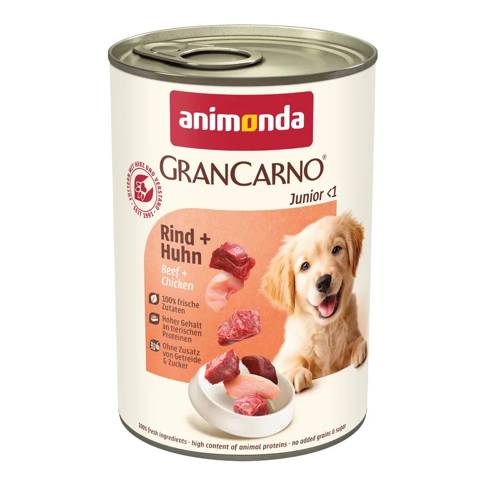 Sparpaket animonda GranCarno Original 12 x 400 g - Junior: Rind & Huhn