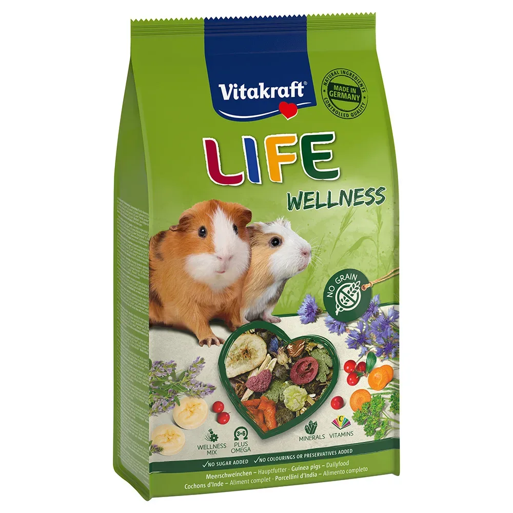 Vitakraft Life Wellness Meerschweinchen - Sparpaket: 5 x 600 g