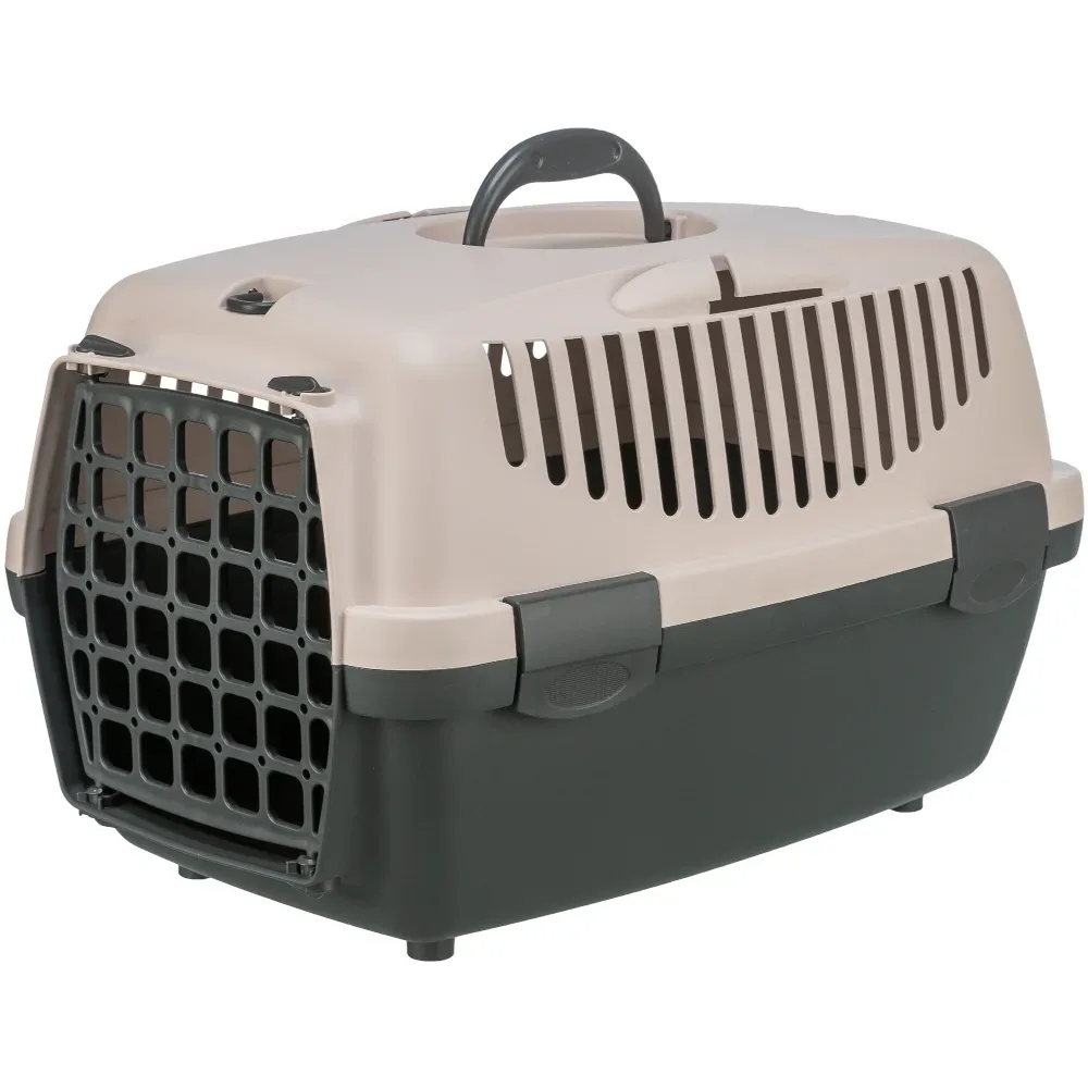 Trixie Transportbox Capri 1 - XS: L 48 x B 32 x H 31 cm, dunkelgrau/blush