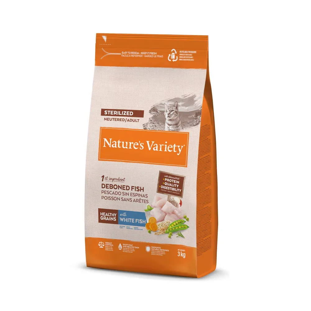 Nature's Variety Healthy Grains Sterilized Adult Weissfisch - 3 kg