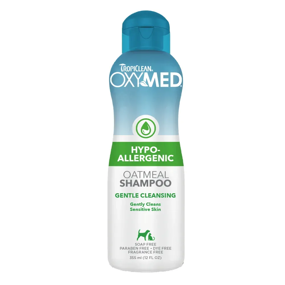 TropiClean OxyMed Hypoallergenes Shampoo für Haustiere - Sparpaket: 2 x 355 ml