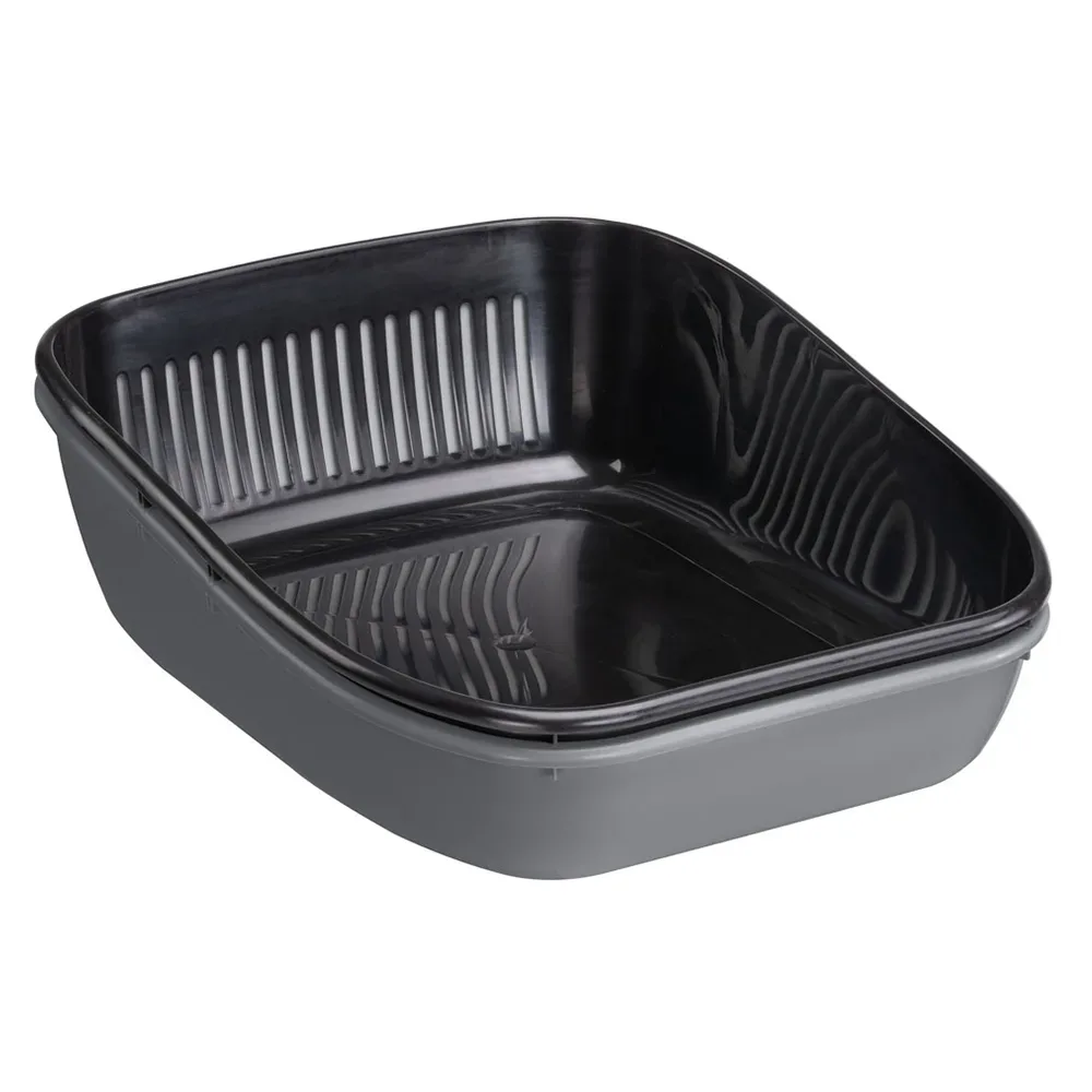 Ferplast Antibakterielle Katzentoilette Birba Sanitized - grau / schwarz