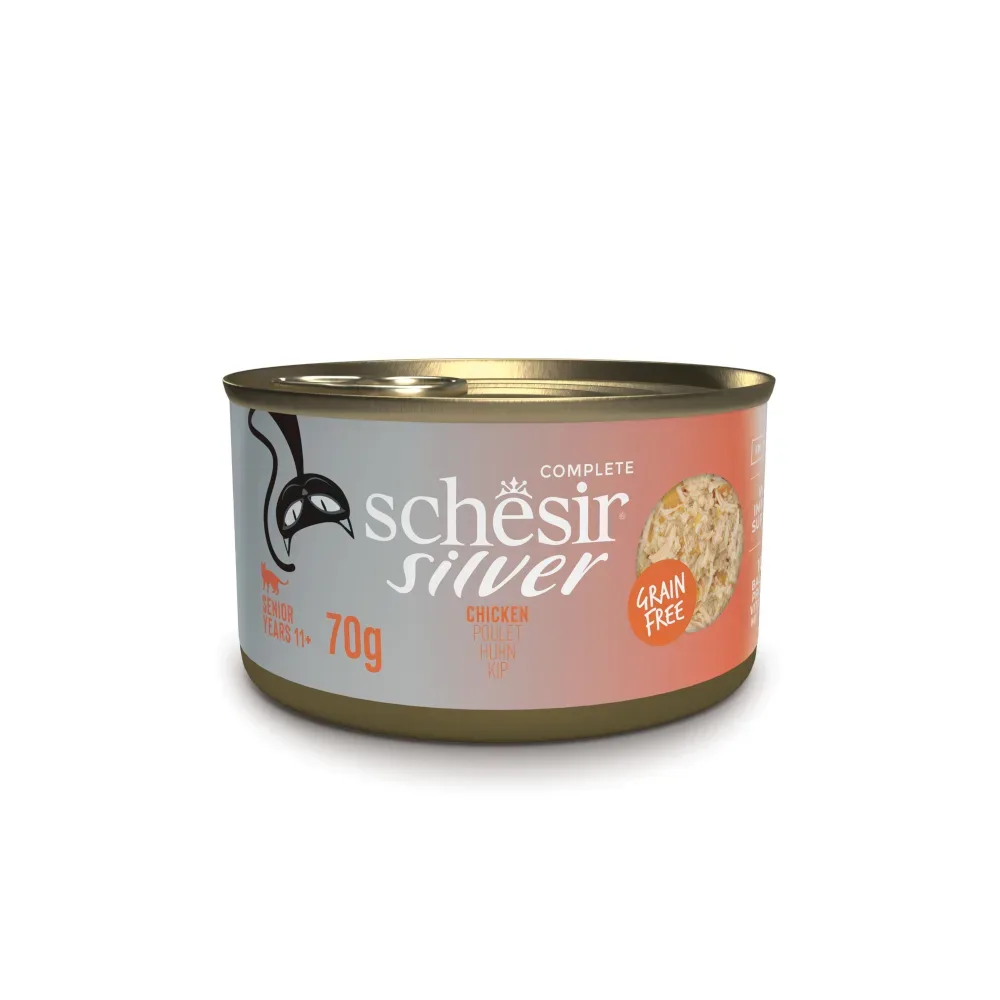 Schesir Silver Senior 12 x 70 g - Huhn & Ente