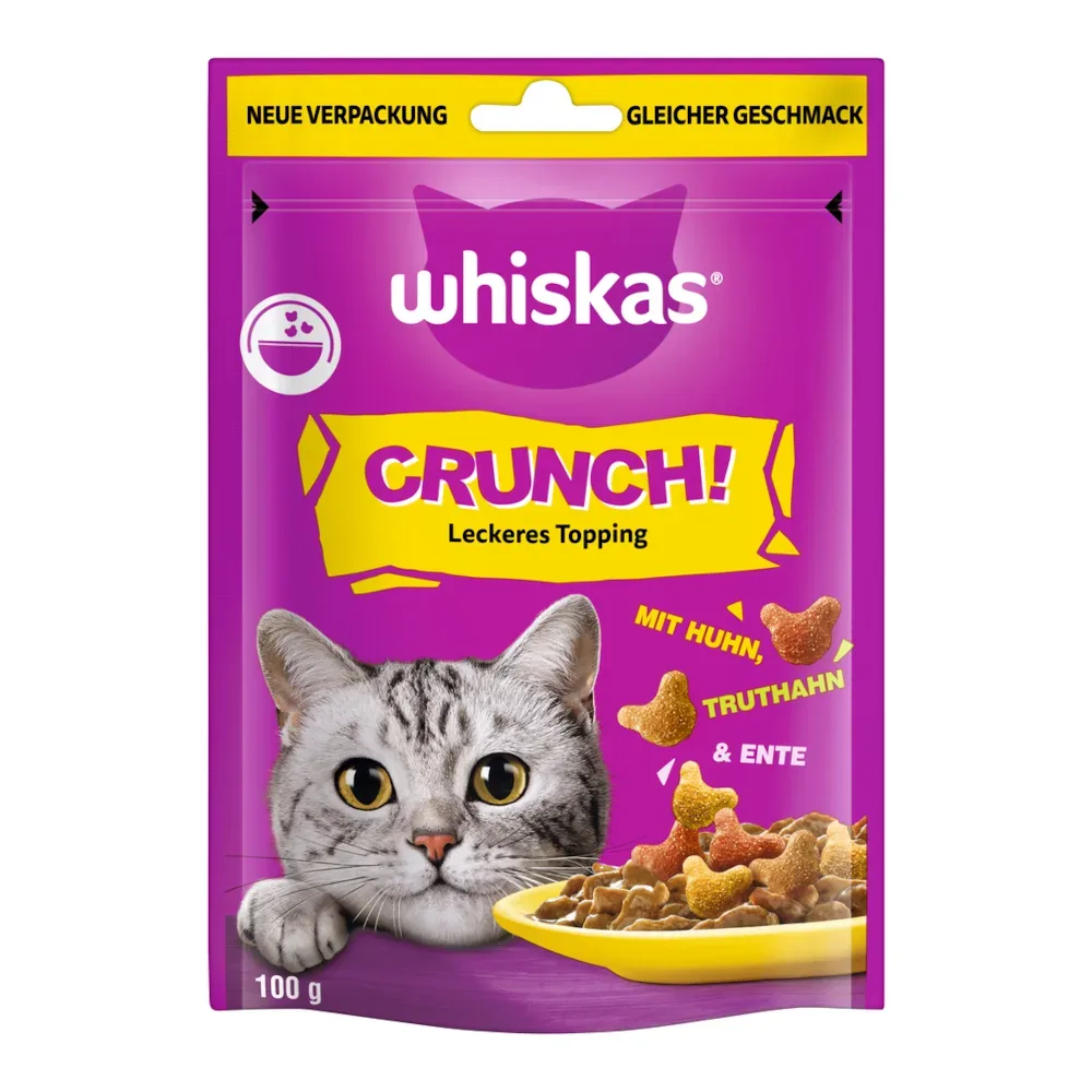 Whiskas Crunch mit Huhn, Truthahn & Ente - 6 x 100 g