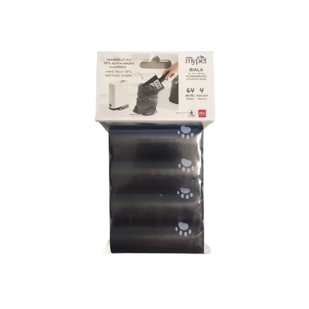 Rotho MyPet BIALA Hygienebeutel - 4 Rollen à 16 Beutel