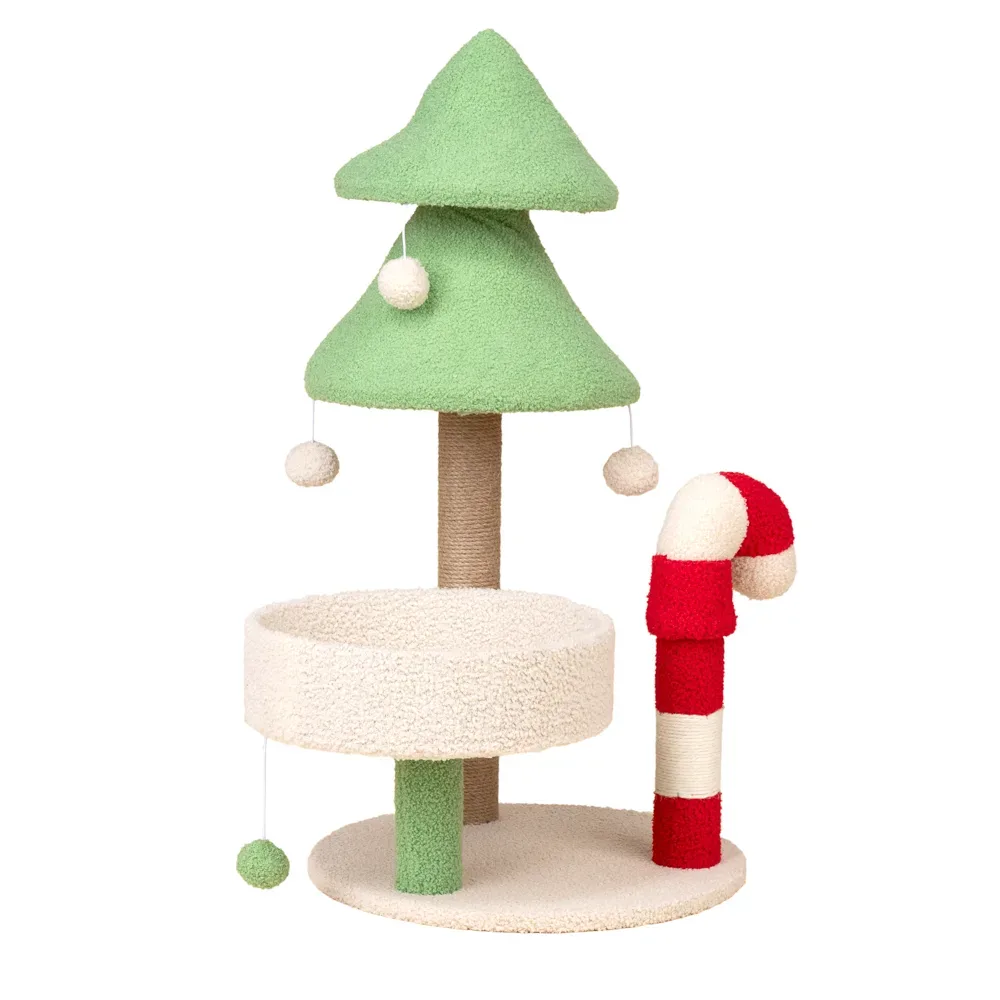 TIAKI Kratzbaum Zuckerstange - weiss / rot / grün