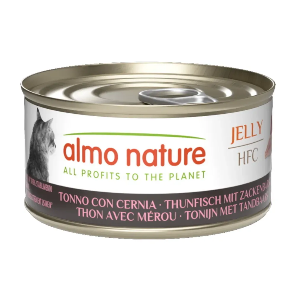 Sparpaket Almo Nature HFC Jelly 24 x 70 g - Thunfisch mit Zackenbarsch