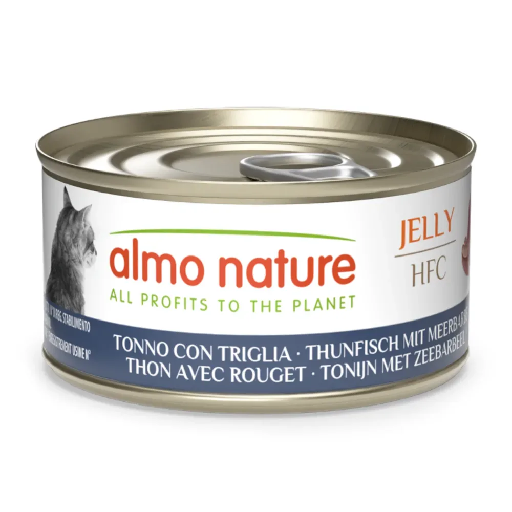 Sparpaket Almo Nature HFC Jelly 24 x 70 g - Thunfisch mit Meerbarbe