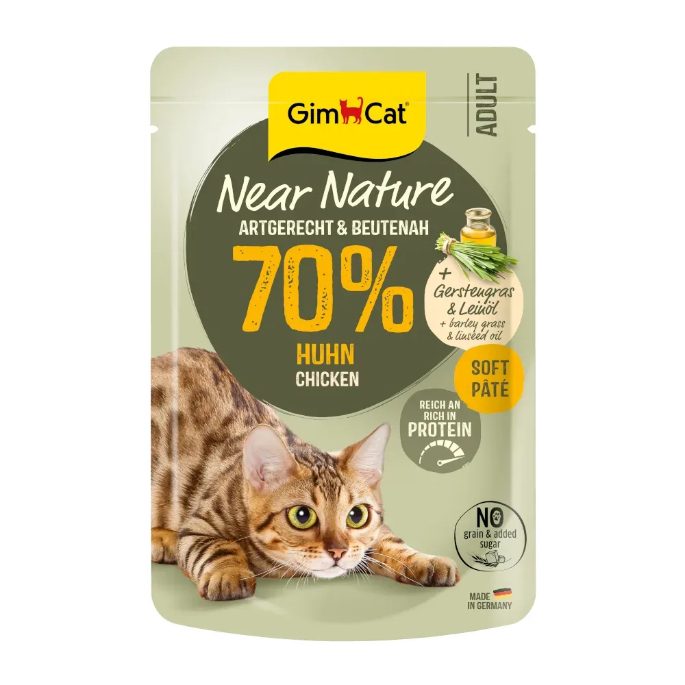 GimCat Near Nature 16 x 85 g - Huhn & Kaninchen