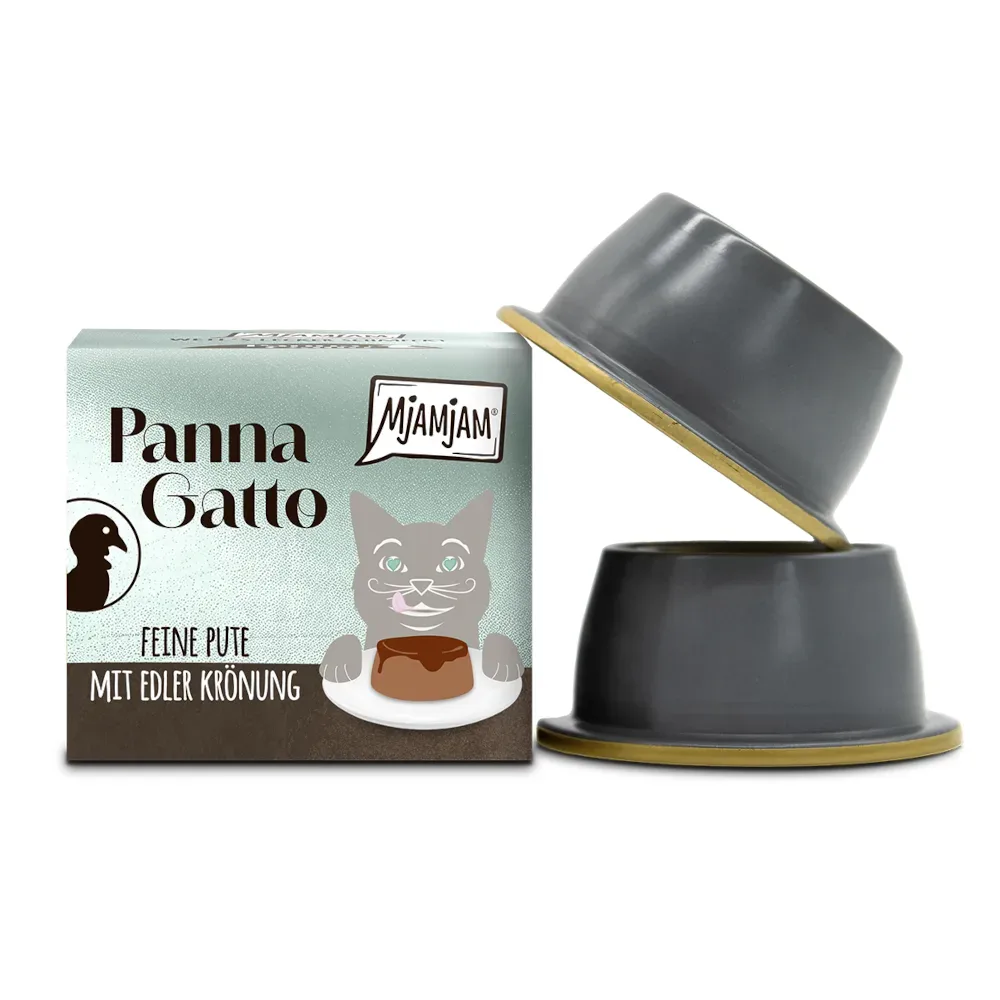 MjAMjAM Panna Gatto 2 x 80 g - feine Pute mit edler Krönung