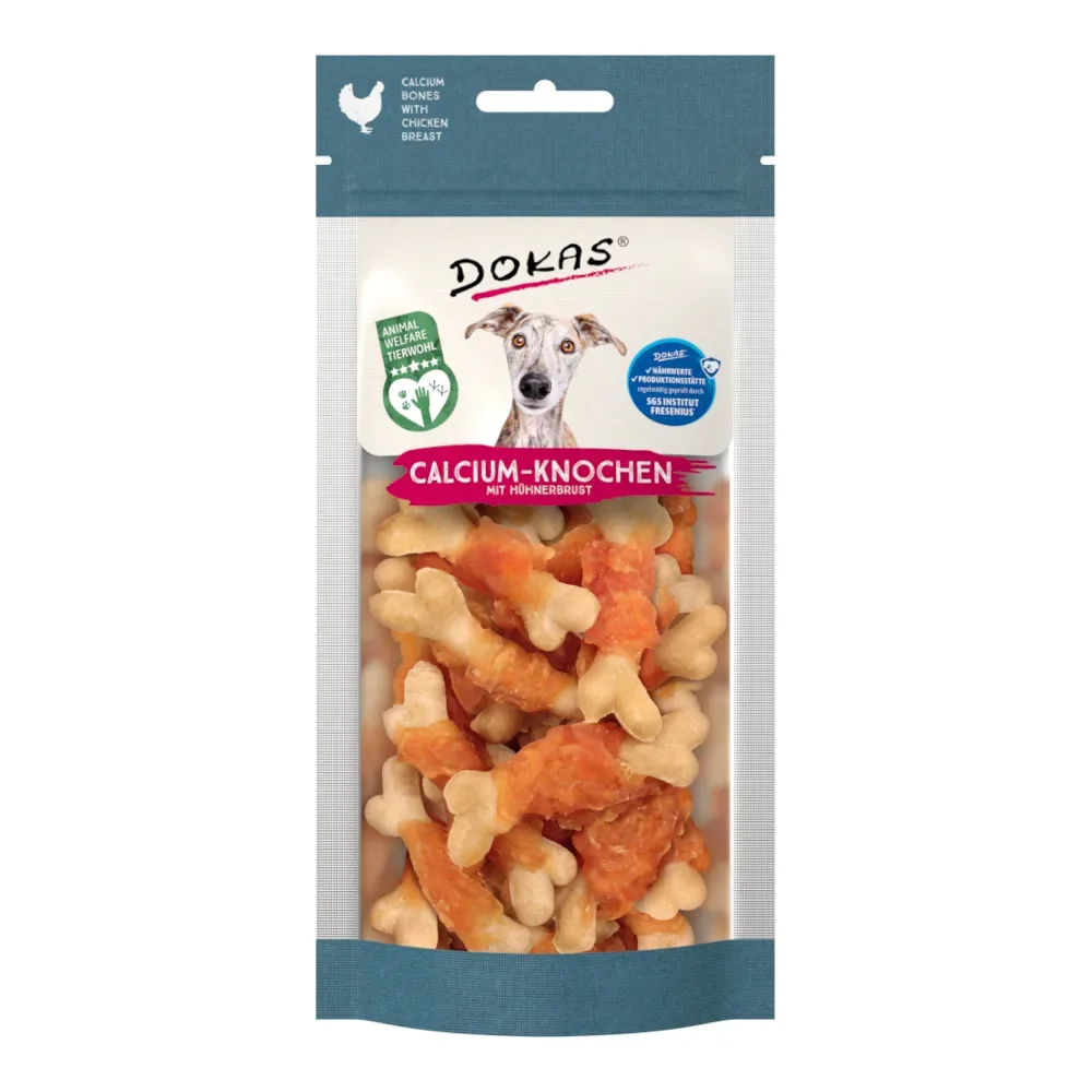 Dokas Calcium-Knochen - mit Hühnerbrust (75 g)