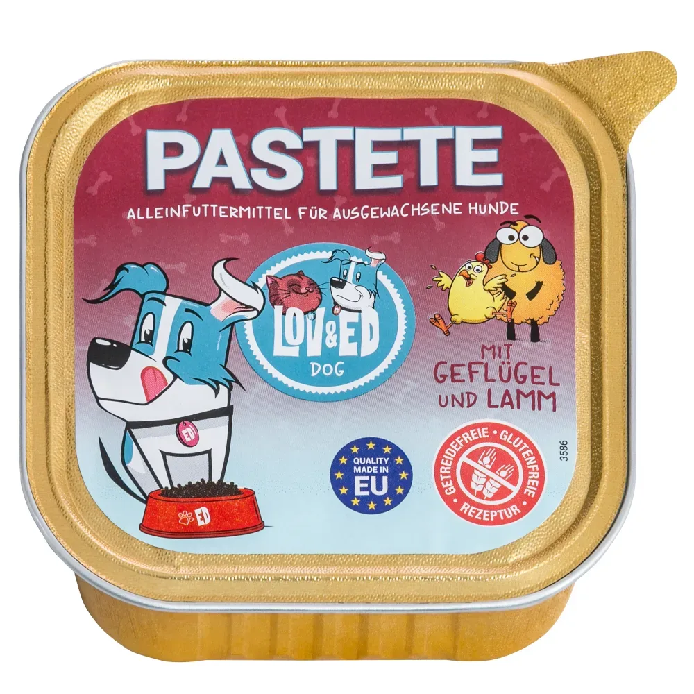 Lov & Ed Pastete 12 x 150 g - mit Geflügel & Lamm