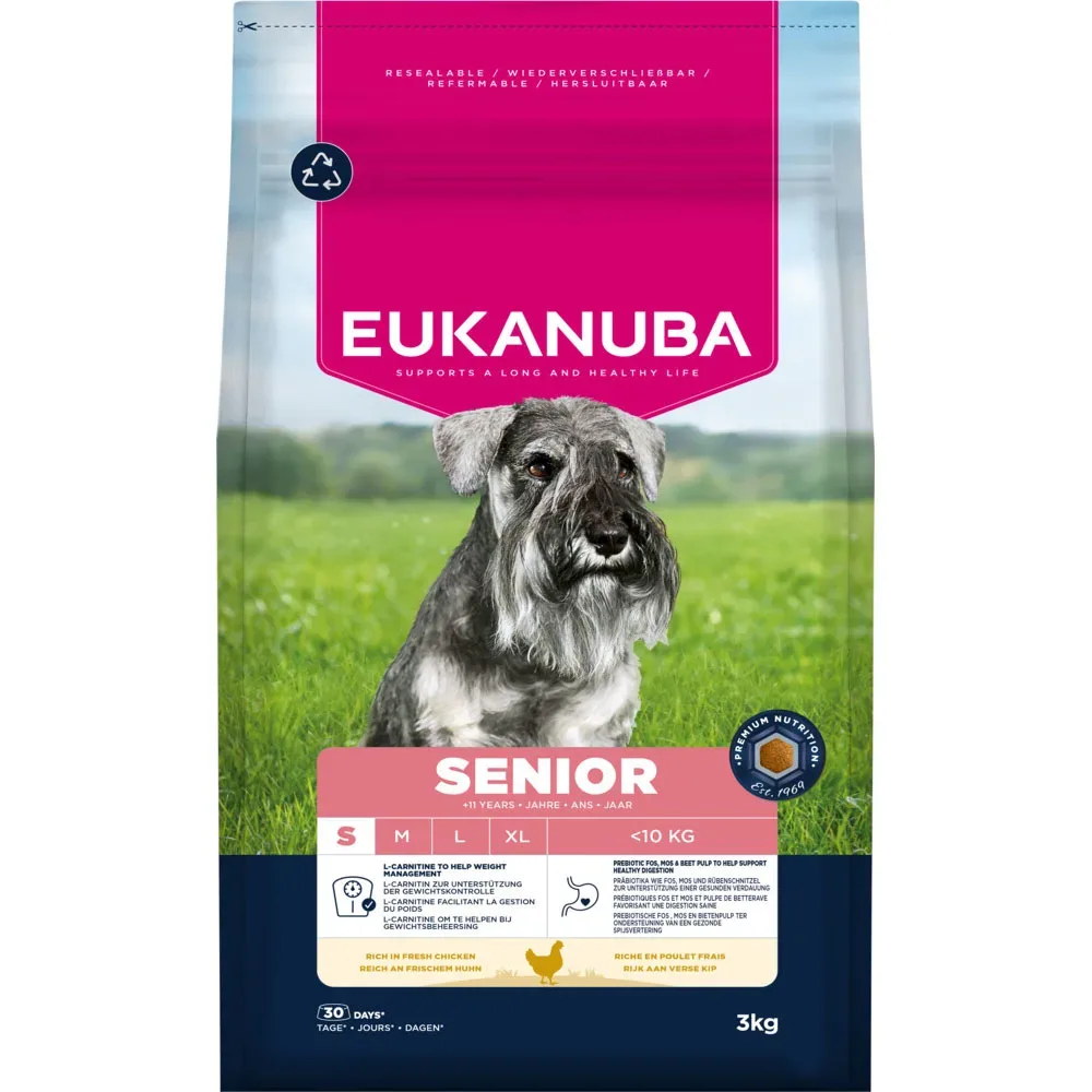 Eukanuba Premium Nutrition Senior Small Breed Huhn - Sparpaket: 2 x 3 kg