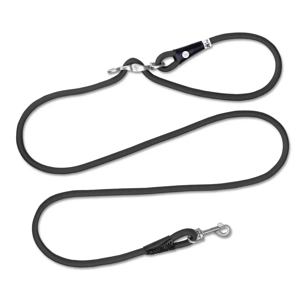 Curli Vario Comfort Leine, schwarz - Grösse S: 200 cm lang, ?8 mm breit