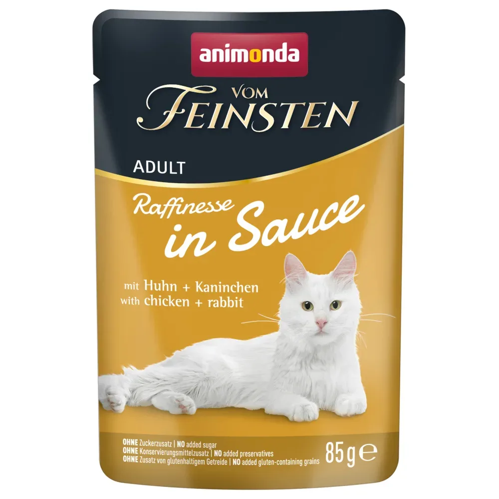 Sparpaket animonda Vom Feinsten Adult Raffinesse in Sauce 48 x 85 g - mit Huhn & Kaninchen