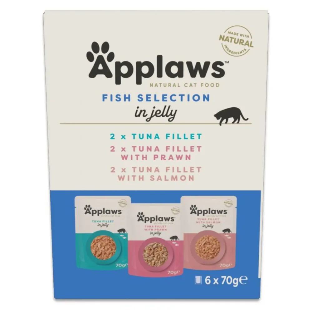 Probierpaket Applaws Pouch in Jelly Mix 12 x 70 g - Auswahl mit Fisch
