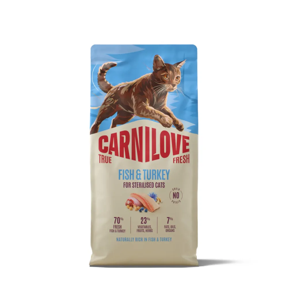 Carnilove True Fresh Adult Sterilised mit Fisch und Pute - Sparpaket: 2 x 6 kg