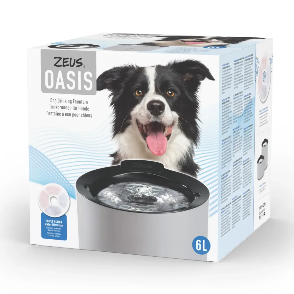 Zeus Oasis Trinkbrunnen, grau - 6 l