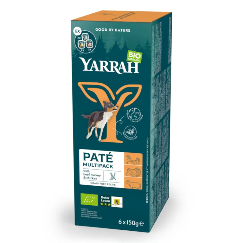 Multipack Yarrah Bio Wellness Paté 24 x 150 g - Mix: 3 Sorten