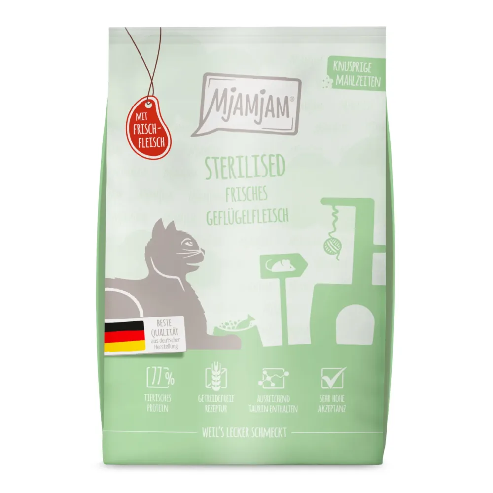 MjAMjAM Knusprige Mahlzeiten Sterilised Geflügel - 1,5 kg
