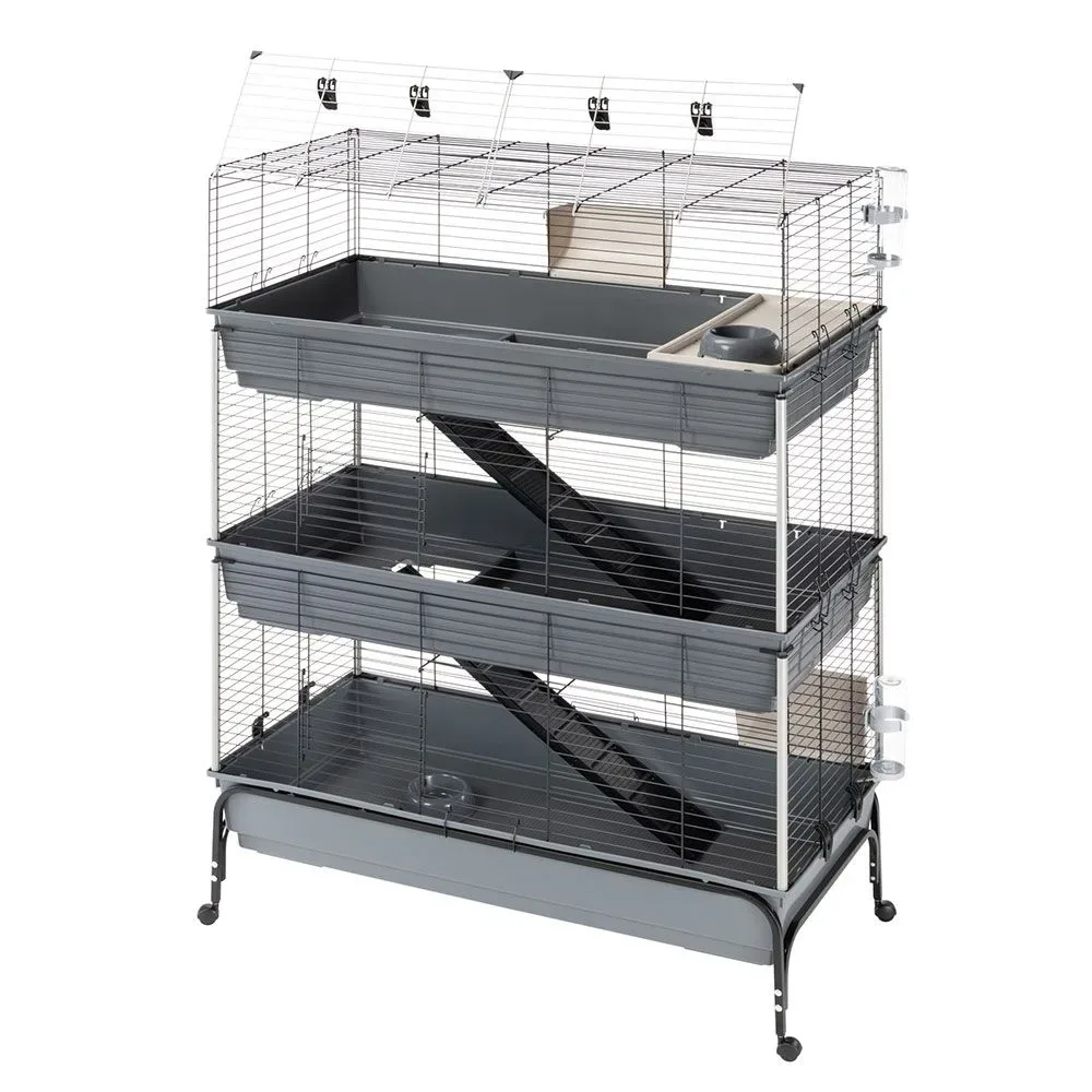 Ferplast Kleintierkäfig Vital 120 3-stöckig - L 120 x B 60 x H 167 cm