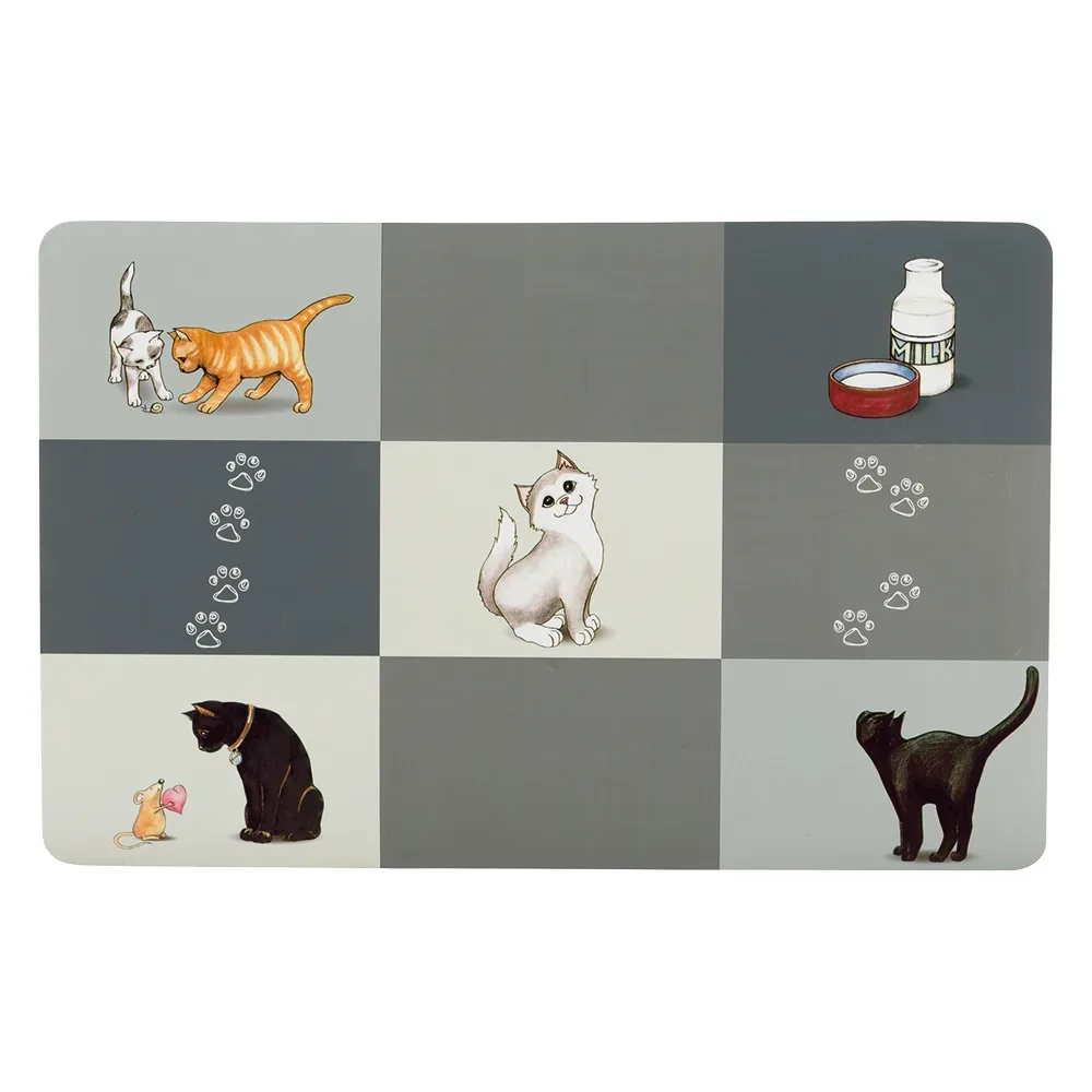 Trixie Patchwork Cat Napfunterlage - L 44 × B 28 cm