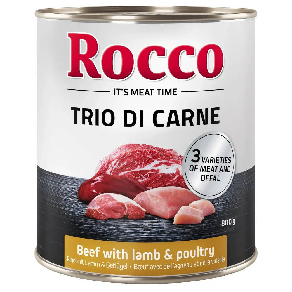 Sparpaket Rocco Classic Trio di Carne 24 x 800 g - Rind, Lamm & Geflügel