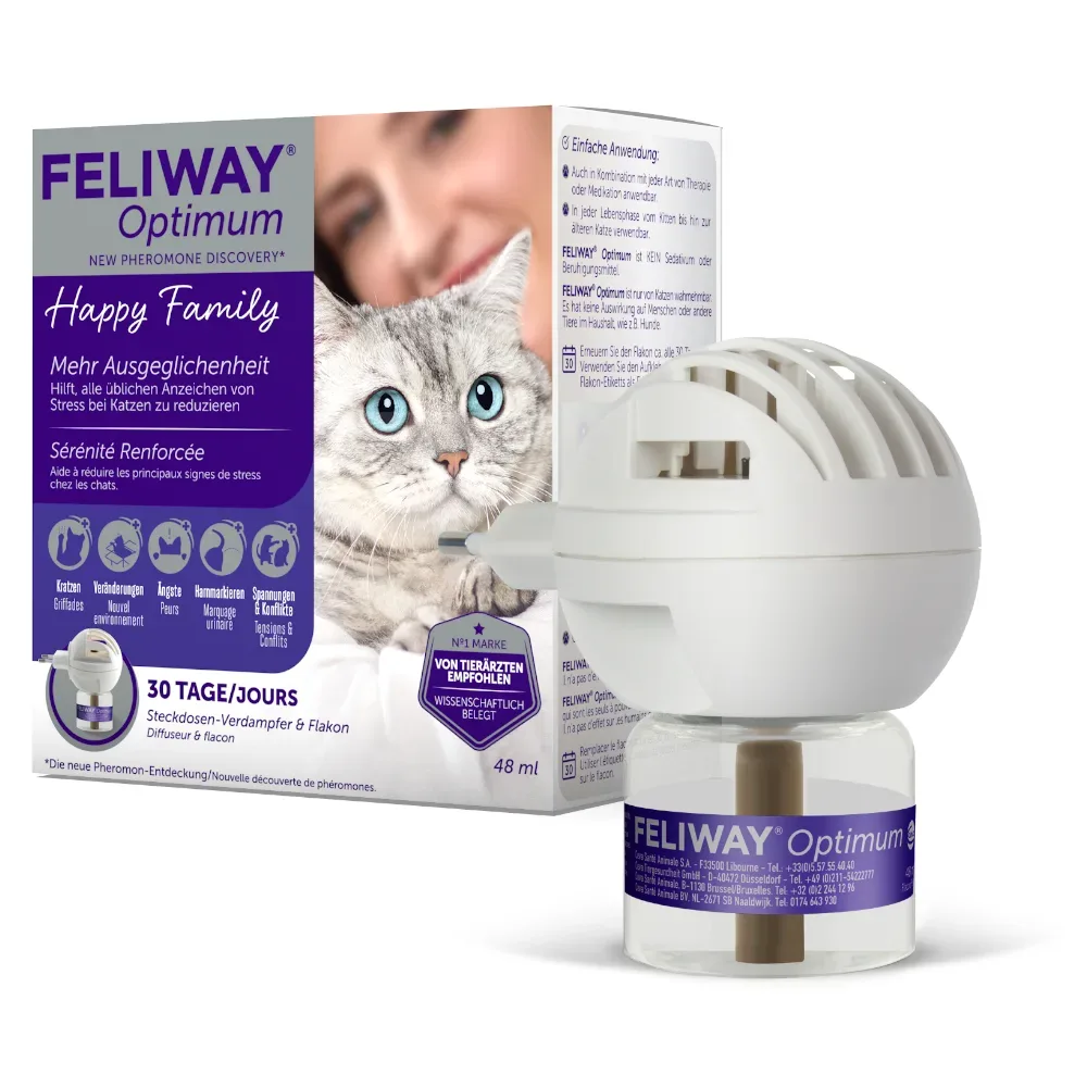Feliway Optimum Start-Set zur Vorbeugung von Stressverhalten 48ml