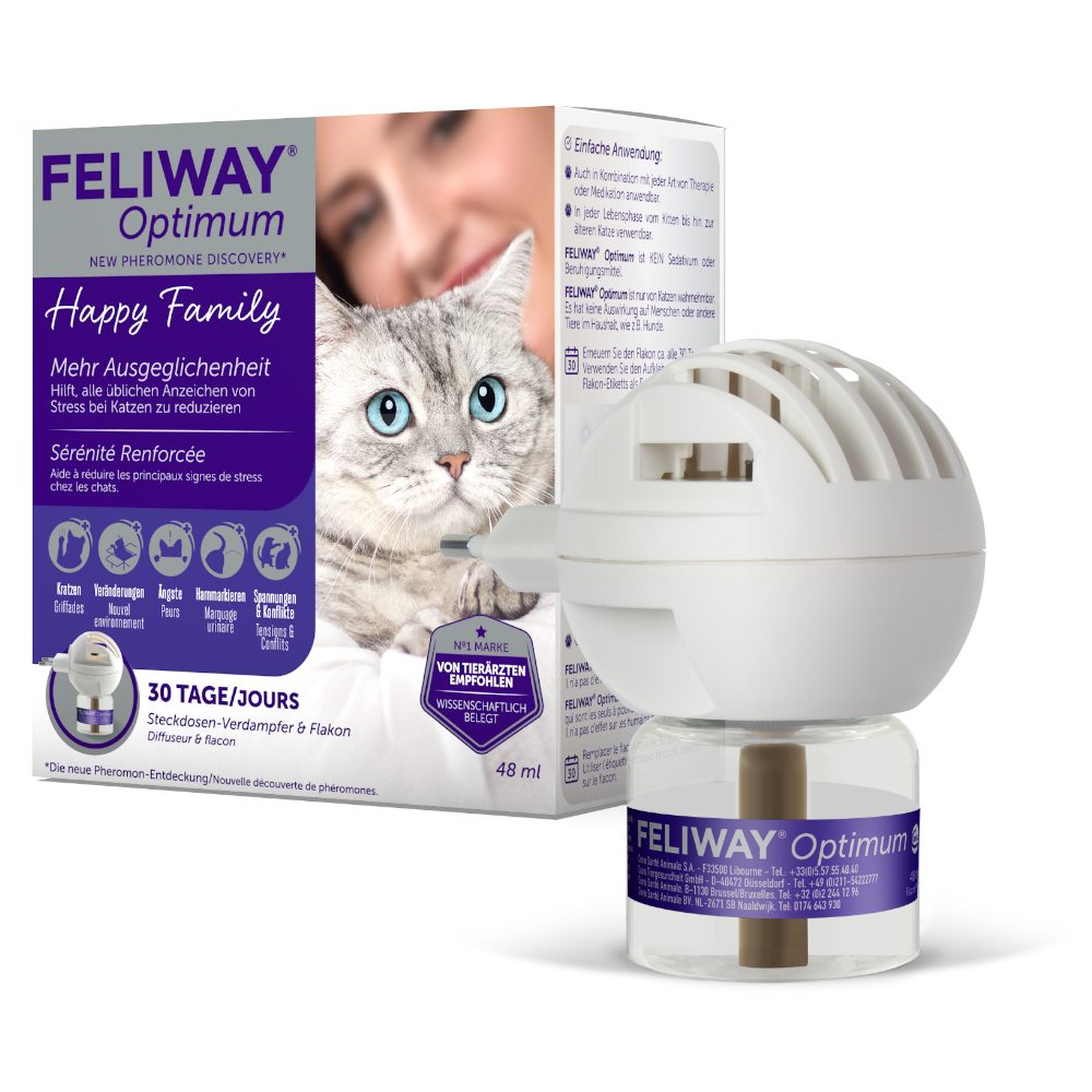 Feliway Optimum Start-Set zur Vorbeugung von Stressverhalten 48ml