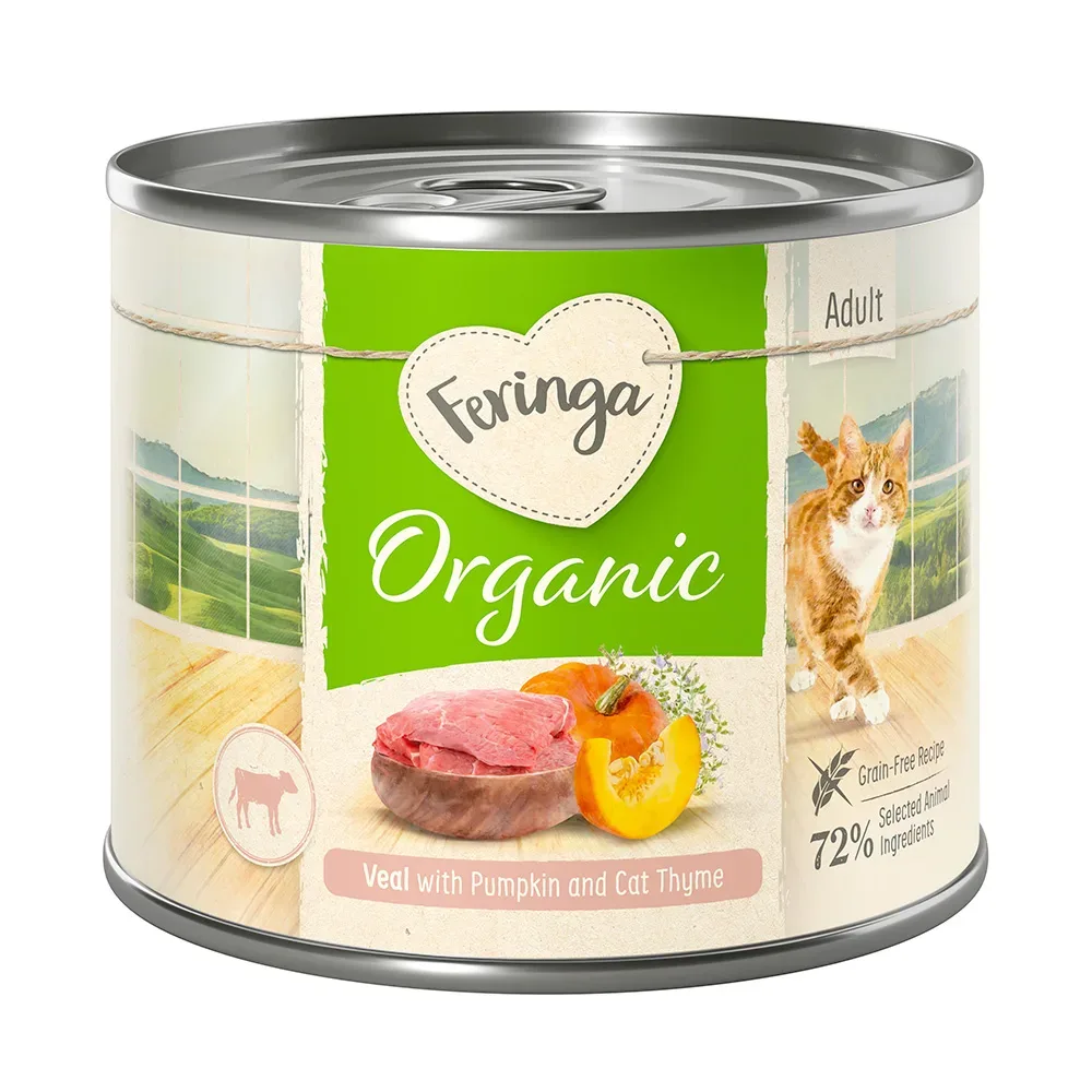 Feringa Bio Menü 6 x 200 g - Bio Kalb mit Bio Kürbis und Bio Katzengamander