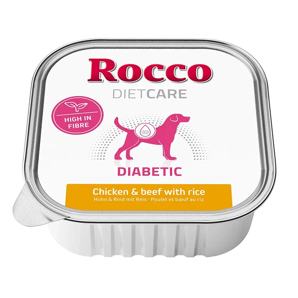 Rocco Diet Care Diabetic Huhn & Rind mit Reis Schale 150 g - 10 x 150 g