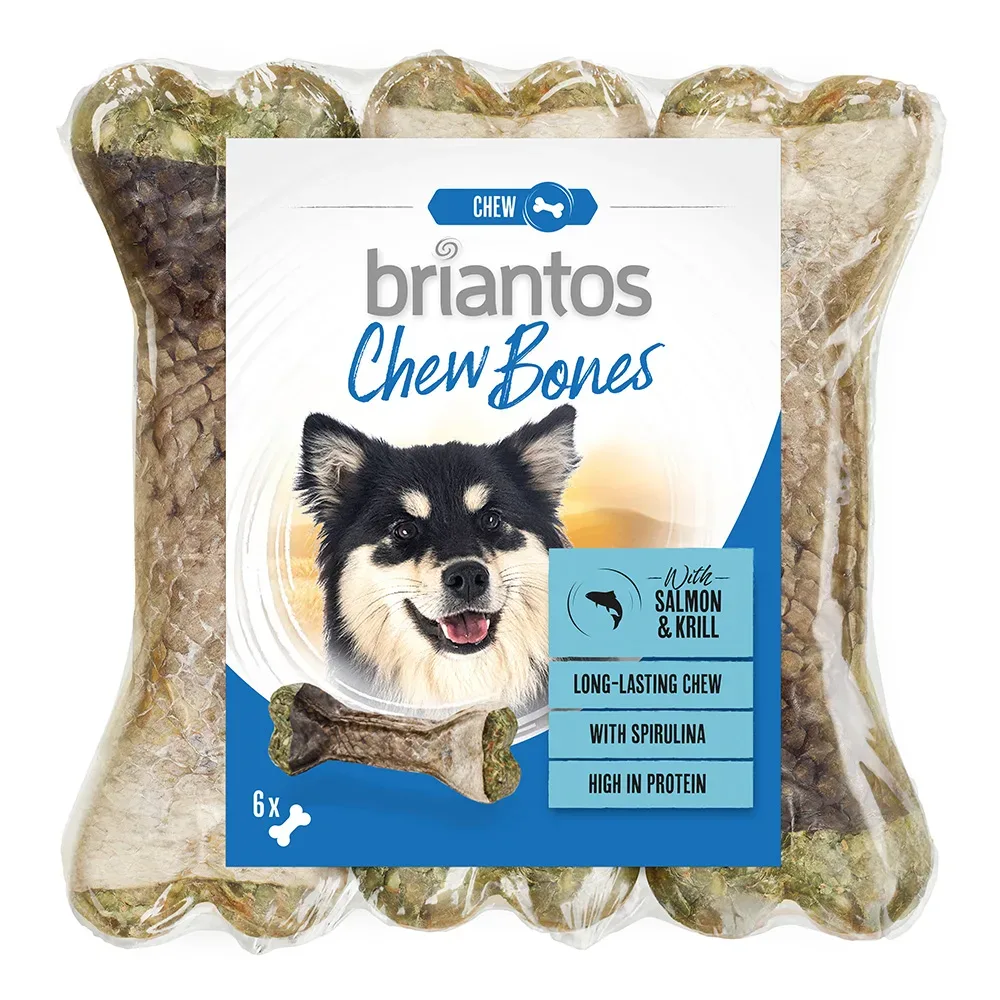 Briantos Chew Bones Lachs & Krill - 12 x 12 cm (660 g)