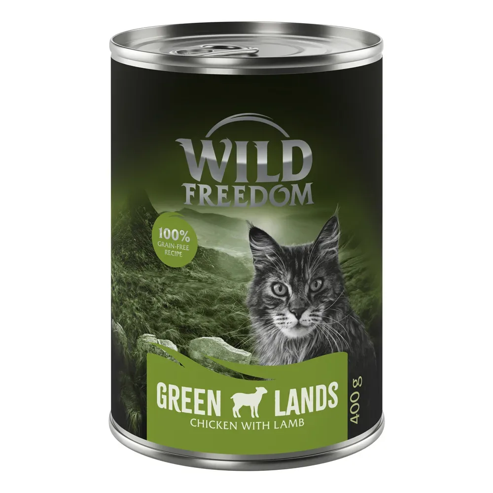 Wild Freedom Adult 6 x 400 g - getreidefreie Rezeptur - Green Lands - Lamm & Huhn