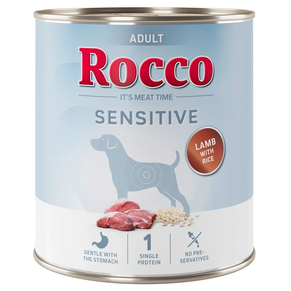 Rocco Sensitive 6 x 800 g - Neue Rezeptur - Lamm mit Reis