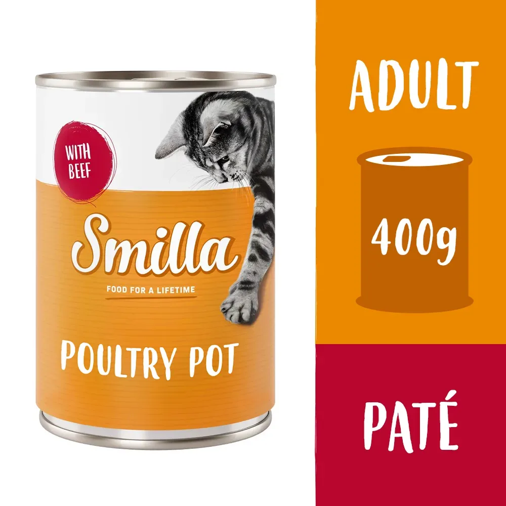 Smilla Geflügeltöpfchen 6 x 400 g - Geflügel mit Rind