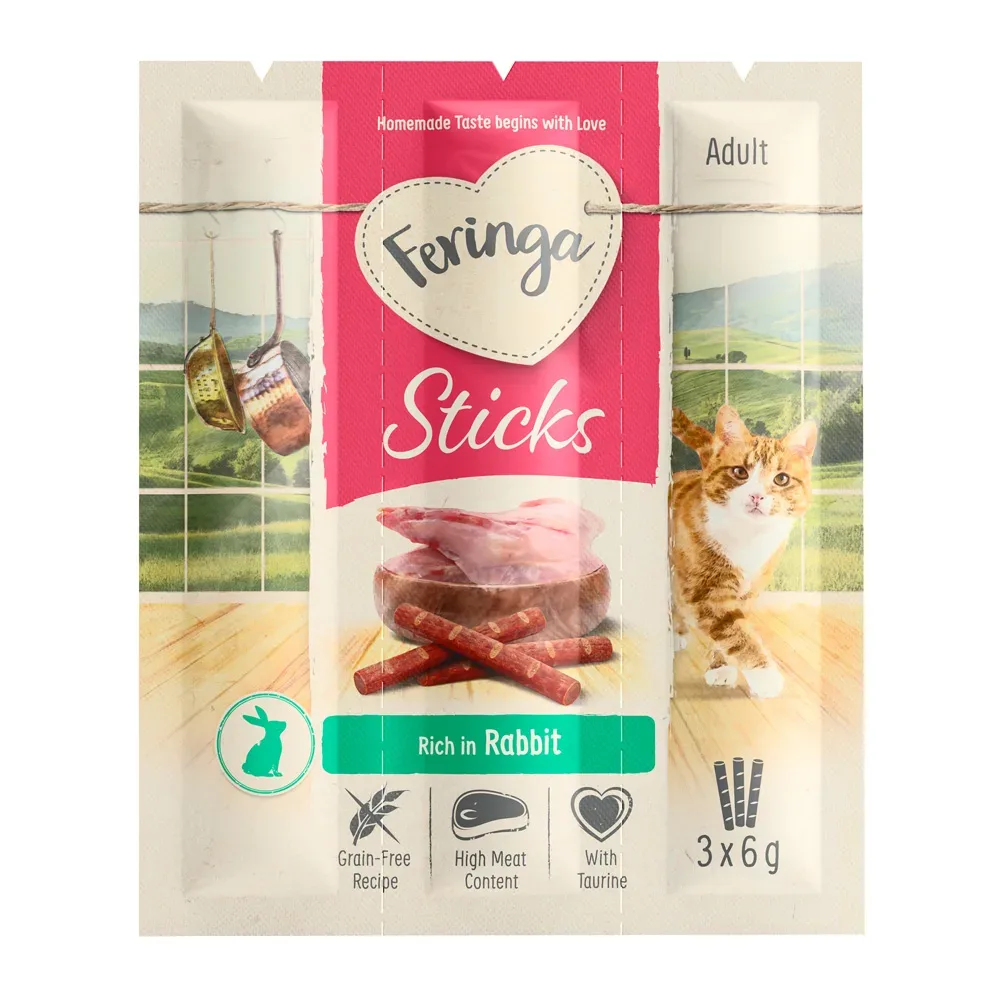 Feringa Sticks Kaninchen - Sparpaket: 9 x 6 g