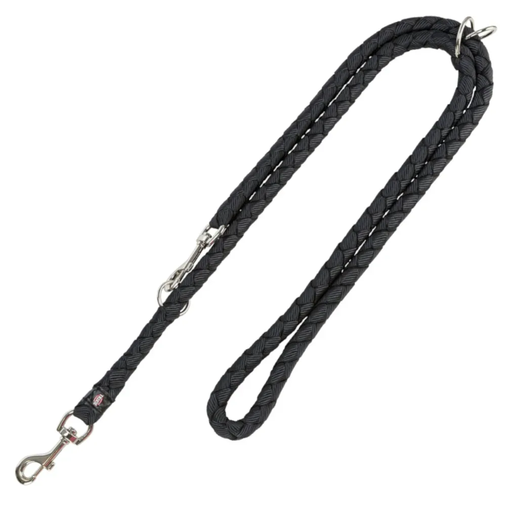 Trixie Cavo Verlängerungsleine, schwarz - Grösse S - M: 200 cm lang, Ø 12 mm