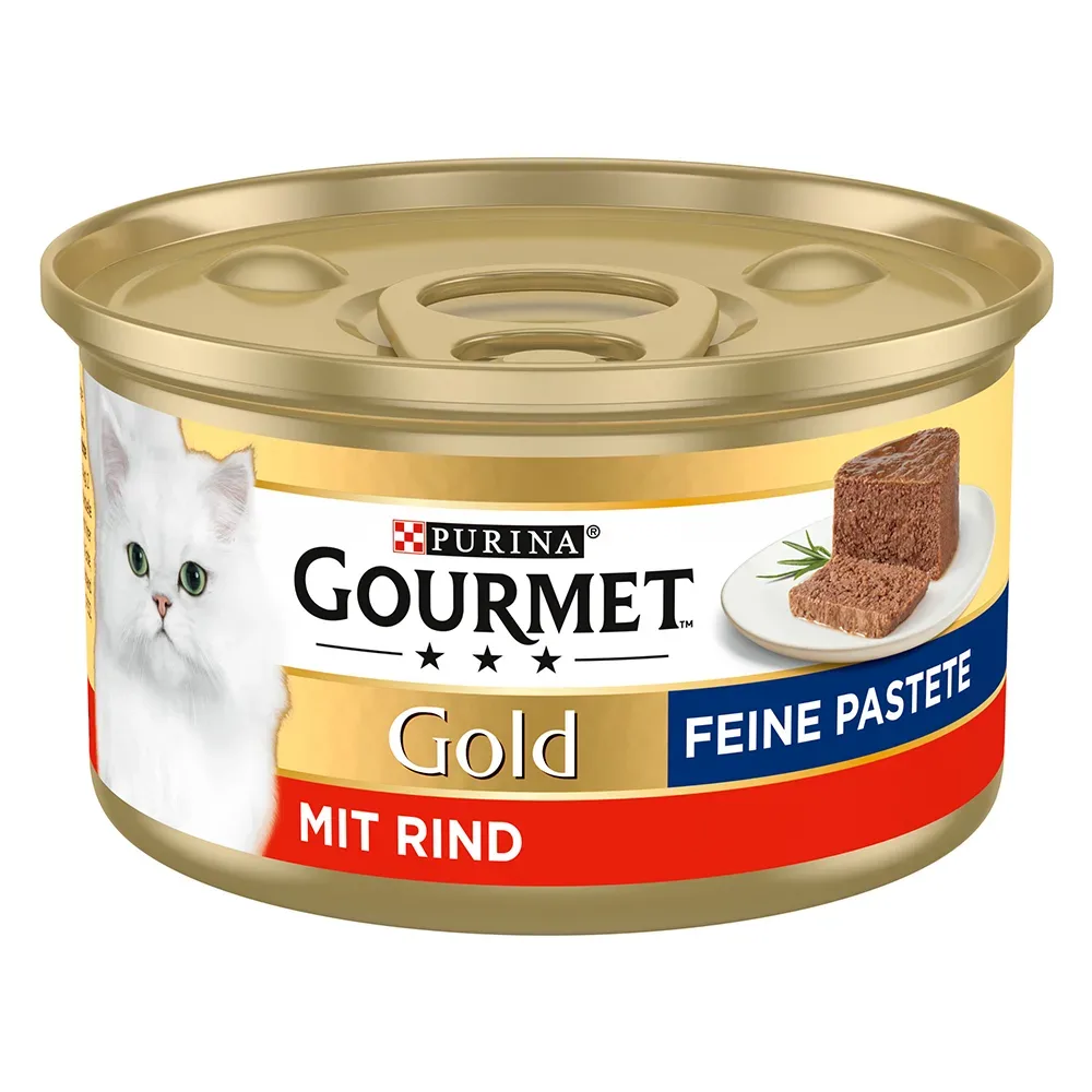 Zum Sonderpreis! 2 x Gourmet Gold  - Feine Pastete: Rind (2 x 12 x 85 g)
