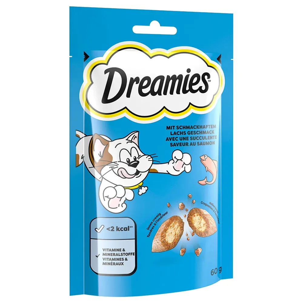 Super-Sparpaket: 24 x 60 g Dreamies Katzensnack - mit Lachs