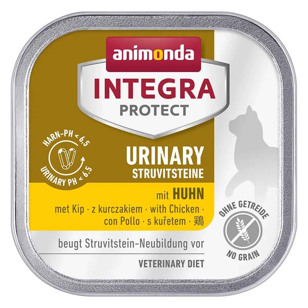 animonda Integra Protect Adult Urinary Struvitstein Schale 6 x 100 g - mit Kalb