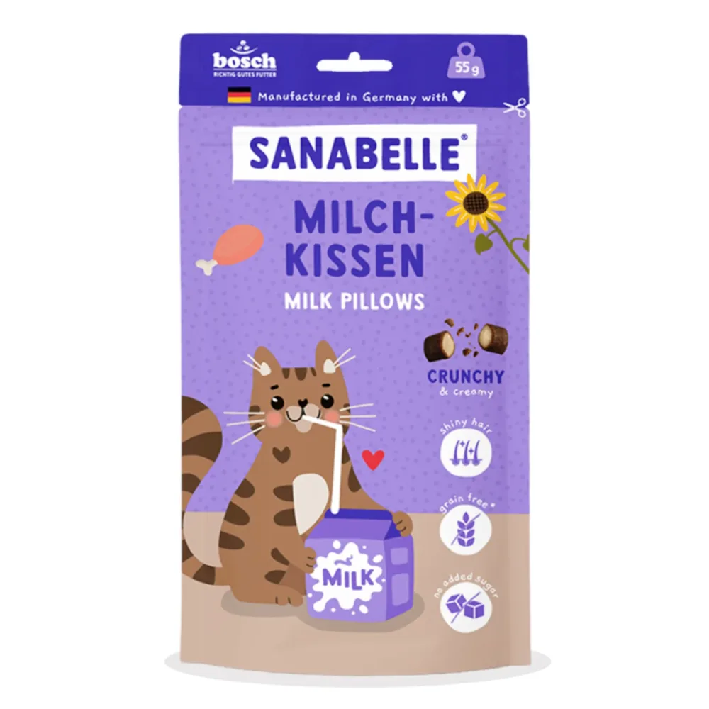 Sanabelle Snacks - Sparpaket: 7 x 55 g Milchkissen