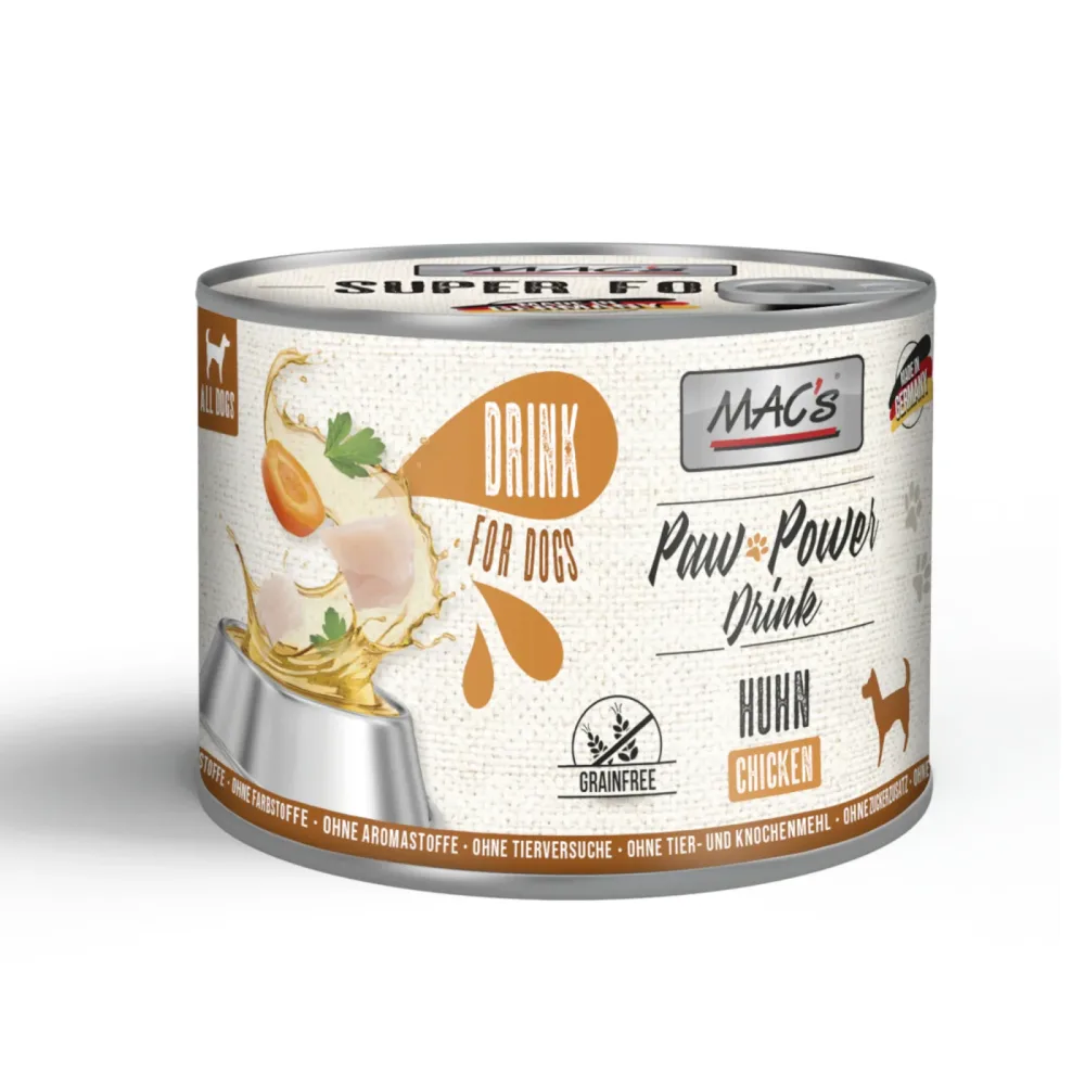 Sparpaket: MAC's Dog Paw Power Drink 12 x 185 g - Huhn
