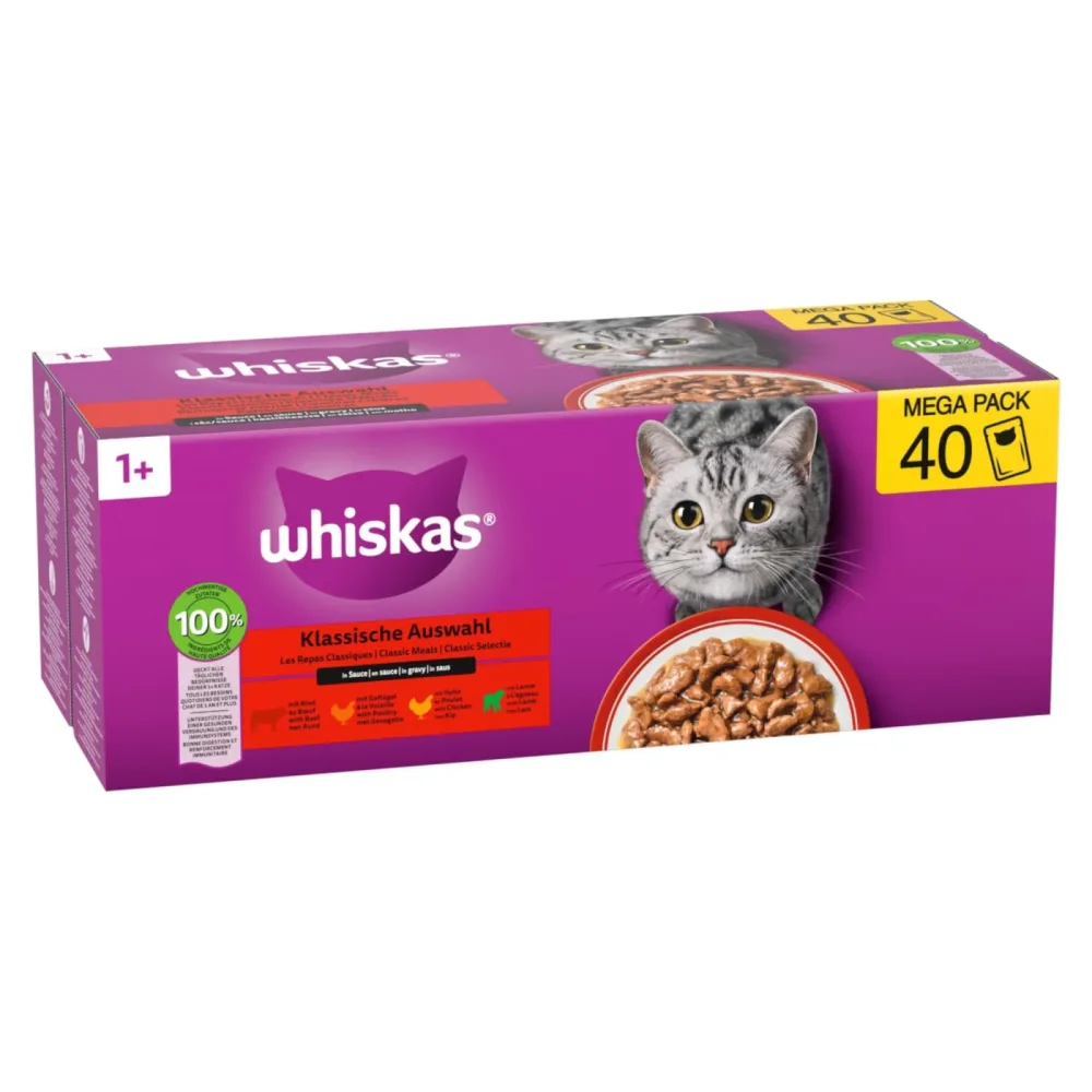 whiskas - Klassische Auswahl in Sauce 40x85, Promotion, 3400G