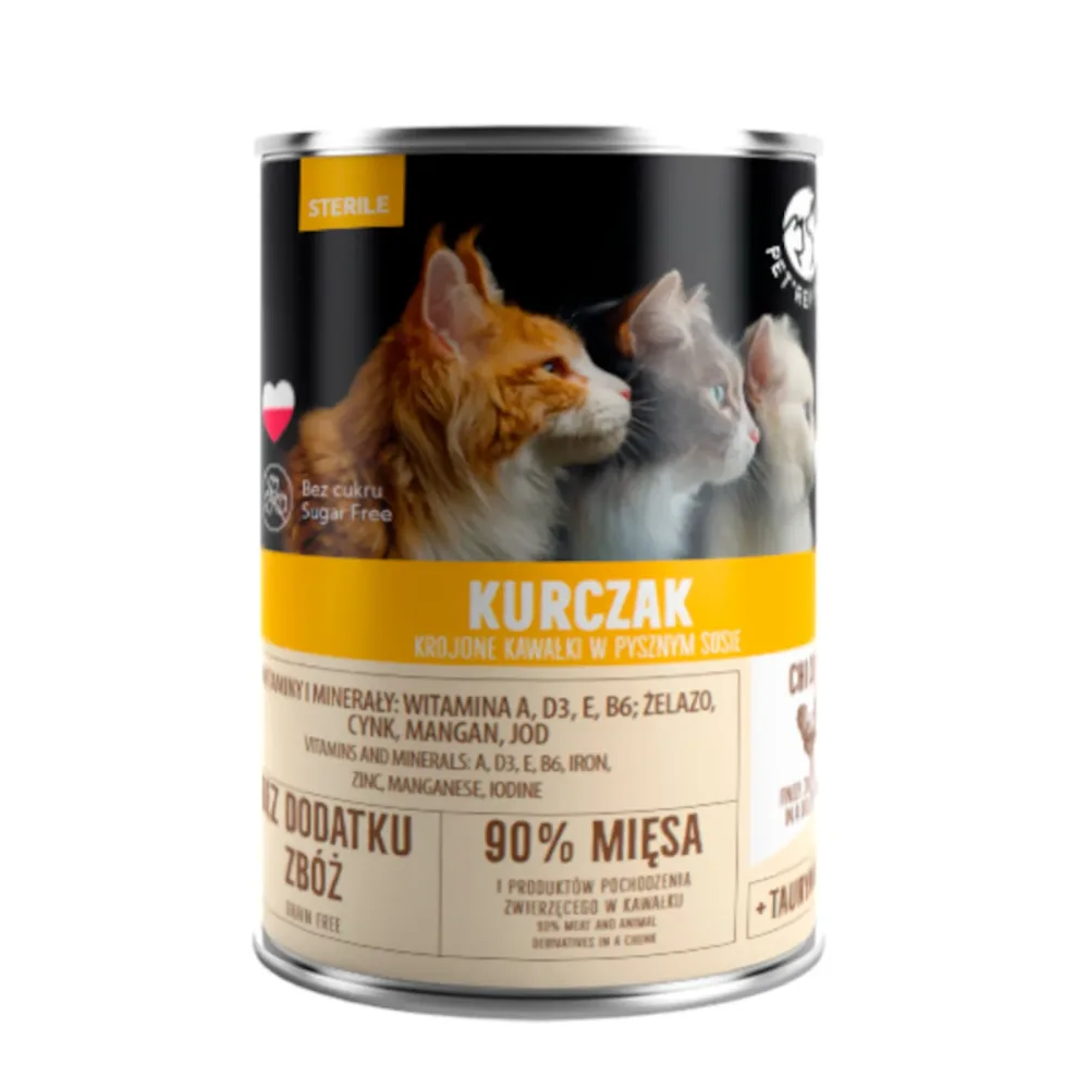 Pet Republic Sterilized Nassfutter für Katzen in Sosse - Sparpaket: Huhn (20 x 400 g)