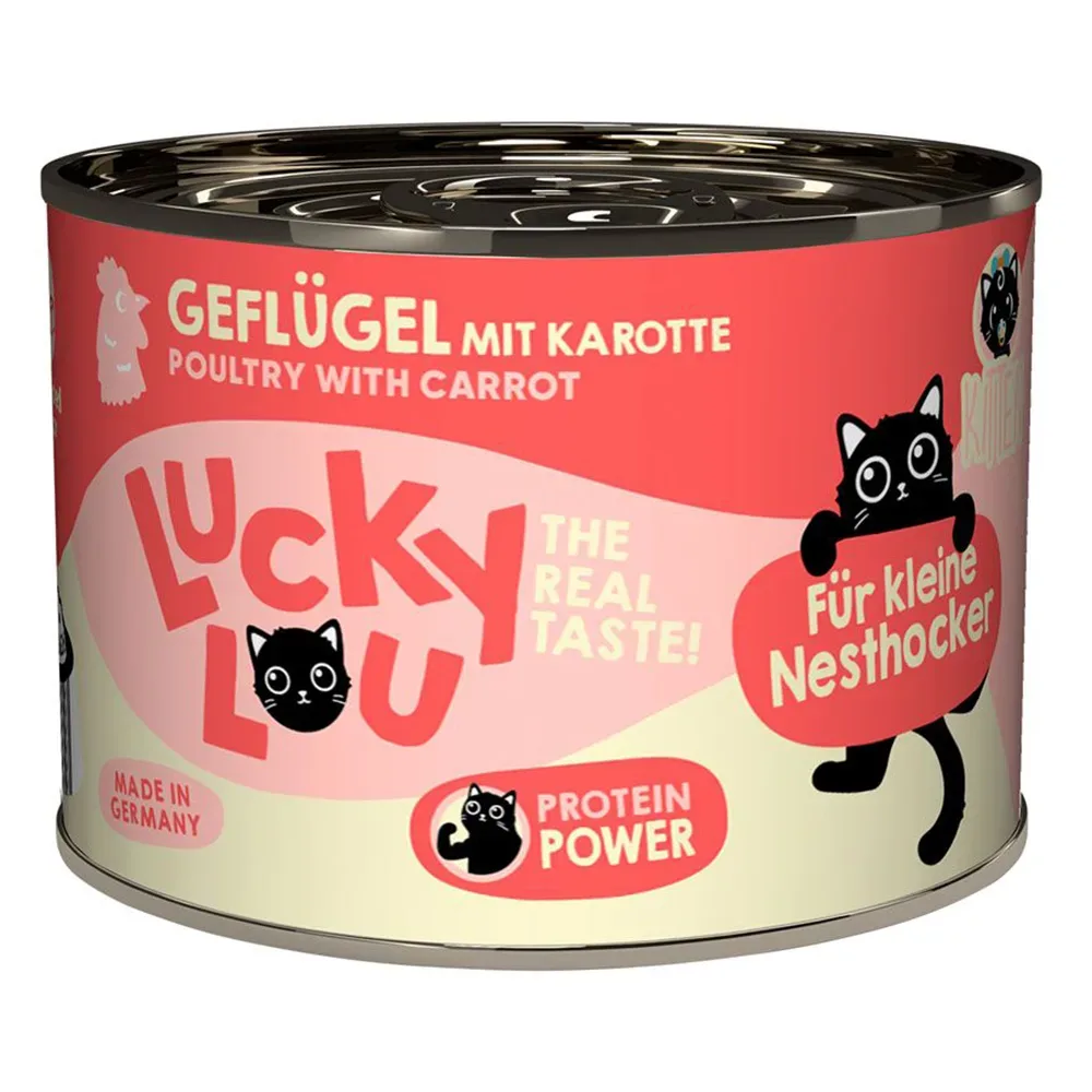 Sparpaket Lucky Lou Lifestage Kitten 24 x 200 g - Mix I (3 Sorten)