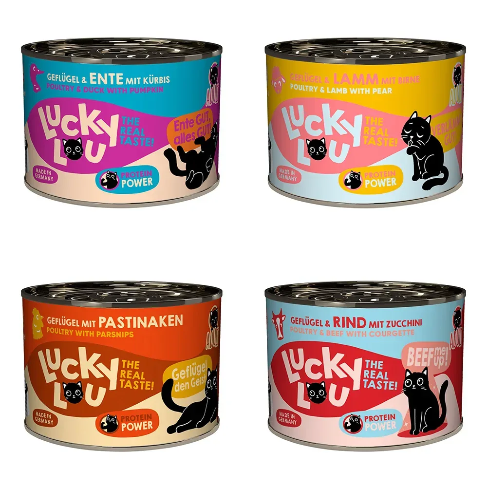 Lucky Lou Nassfutter Katze Adult Tasty Mixpaket 6x200 g Wild-Mix