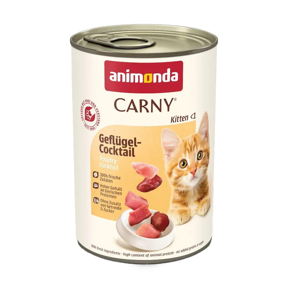 Sparpaket animonda Carny Kitten 24 x 400 g - Geflügel-Cocktail