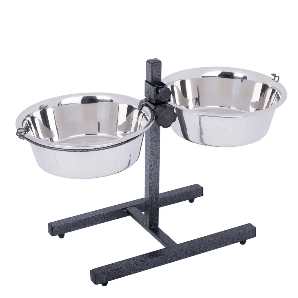 Hundebar inklusive 2 Edelstahlnäpfe - Sparset: 4 x 2,8 l
