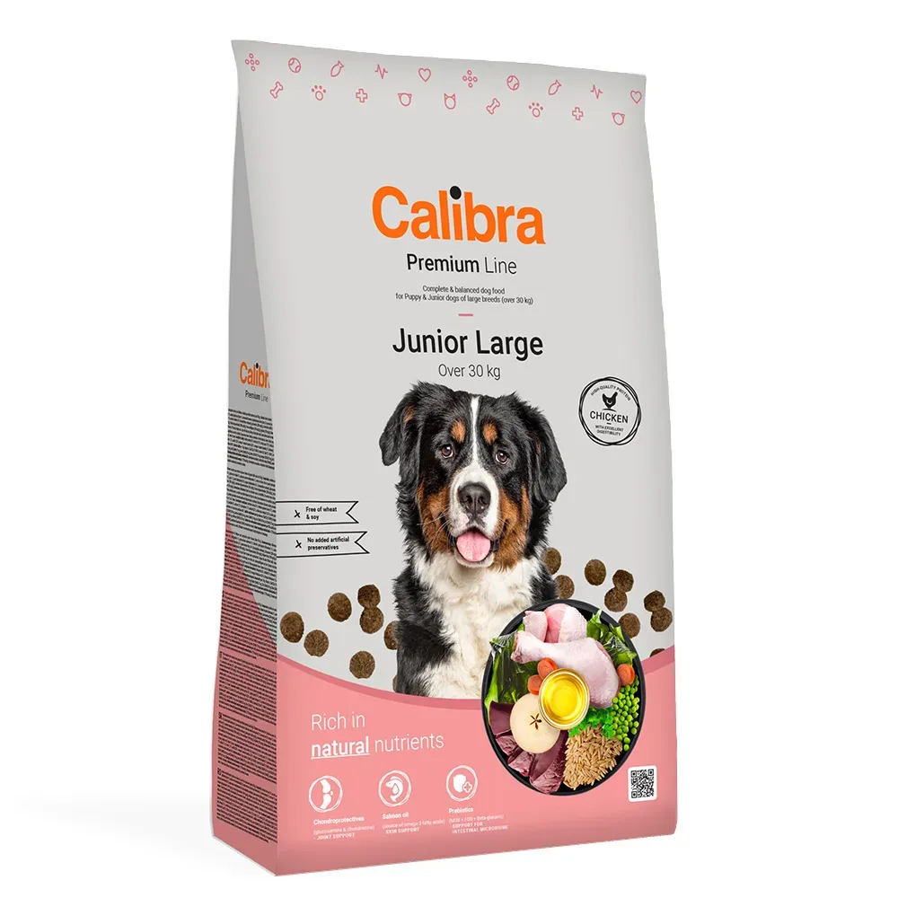 Calibra Dog Premium Line Junior Große Rassen Huhn - 2 x 12 kg