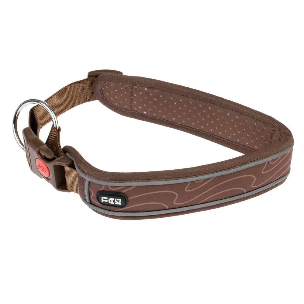 TIAKI Halsband Soft & Safe, braun - Grösse L: 55 - 65 cm Halsumfang, B 45 mm